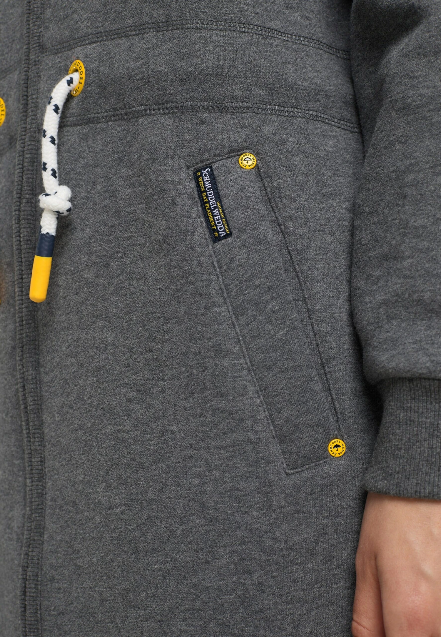 Schmuddelwedda Sweats Zippés Veste De Survêtement Femme Gris Foncé 7 Schmuddelwedda Sweats Zippés Veste De Survêtement Femme Gris Foncé – Image 5