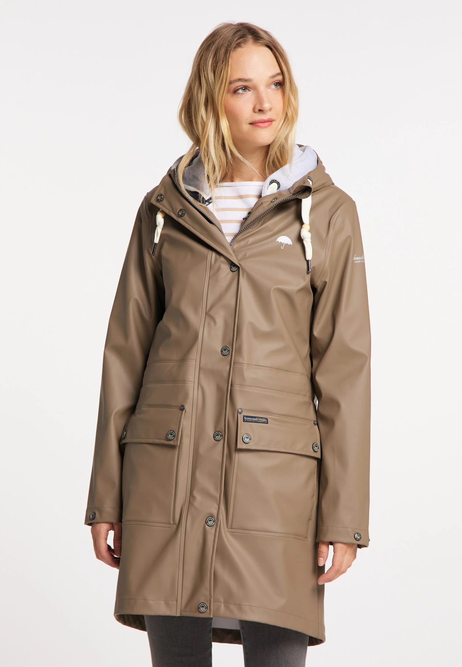 Schmuddelwedda Manteaux De Pluie Manteau Fonctionnel Femme Marron 4 Schmuddelwedda Manteaux De Pluie Manteau Fonctionnel Femme Marron – Image 2