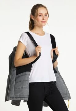 Schmuddelwedda Vestes Dhiver Veste D’hiver Femme Gris Chiné -Schmuddelwedda 967942d789cb9d9dd68809be4745b542