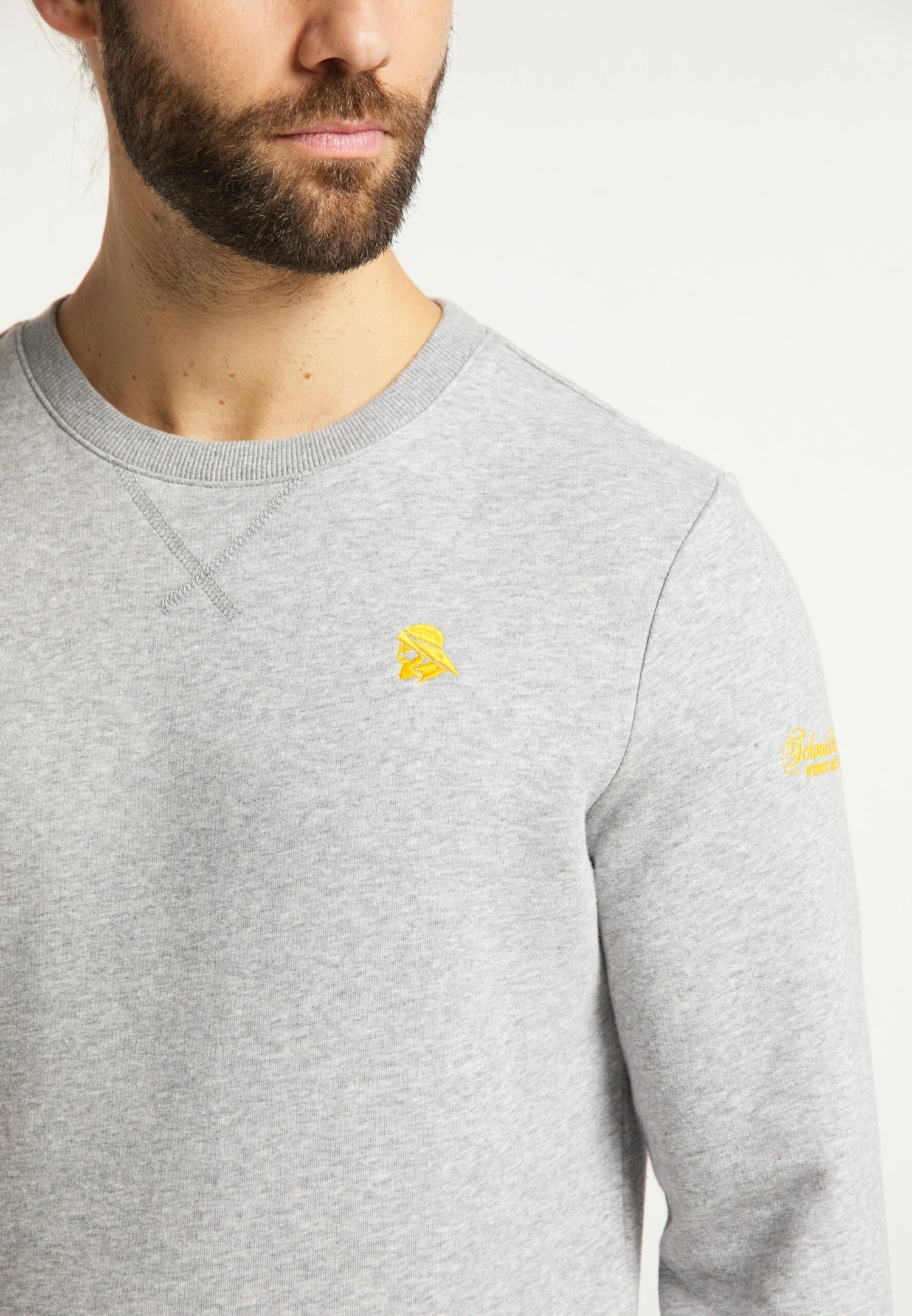 Schmuddelwedda Sweatshirts Sweat-shirt Homme Gris Chiné 7 Schmuddelwedda Sweatshirts Sweat-shirt Homme Gris Chiné – Image 5