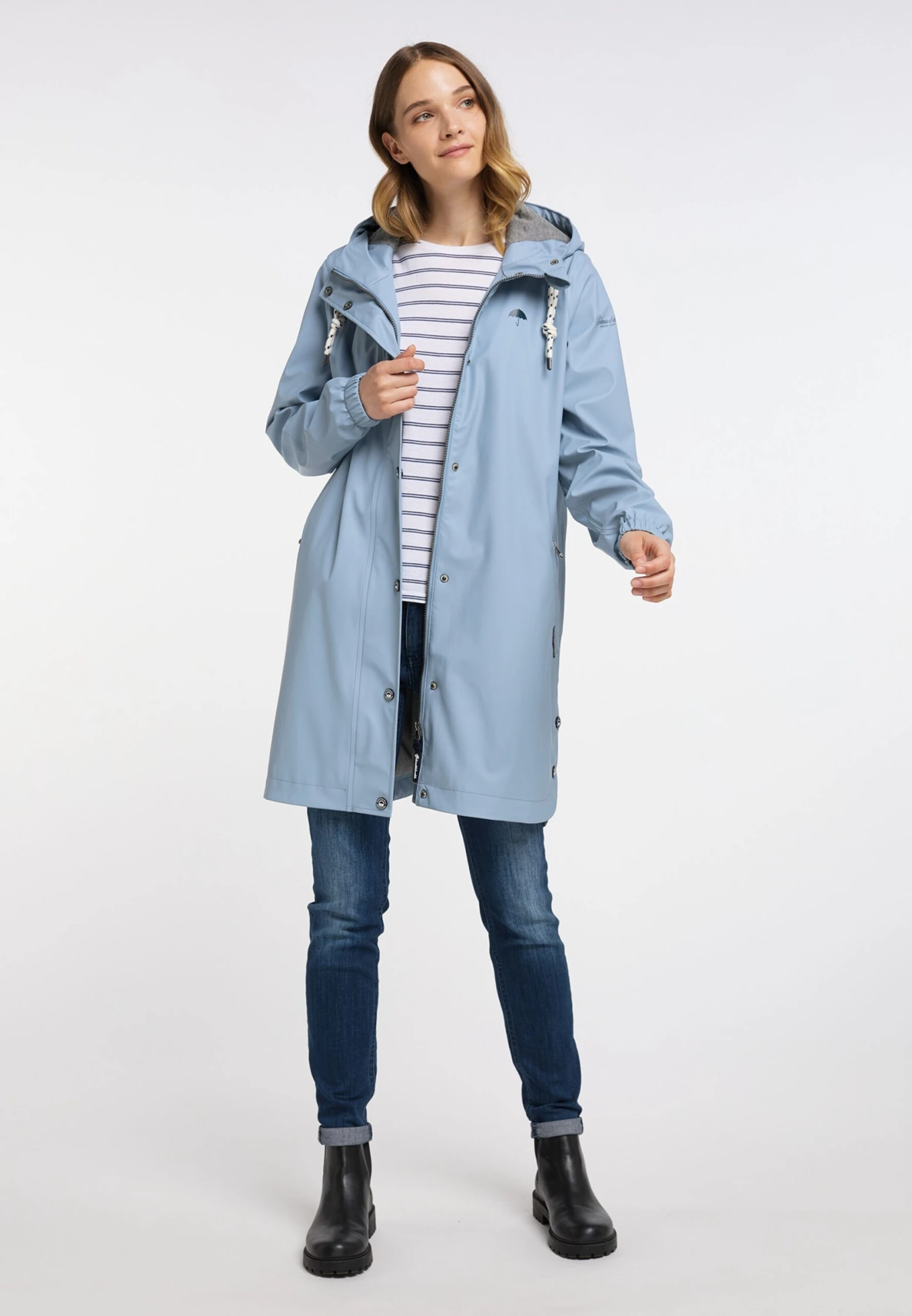 Schmuddelwedda Manteaux De Pluie Manteau Fonctionnel Femme Bleu Clair 6 Schmuddelwedda Manteaux De Pluie Manteau Fonctionnel Femme Bleu Clair – Image 4