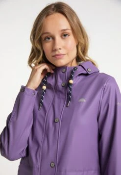 Schmuddelwedda Manteaux De Pluie Manteau Mi-saison Femme Violet -Schmuddelwedda 9dbf432ab86c4128a872f04ea44f314b