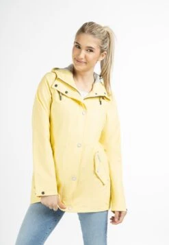 Schmuddelwedda Vestes De Mi-saison Veste Mi-saison Femme Jaune Clair -Schmuddelwedda 9ea45f1e701b9fce360fd43bfdd0cb80