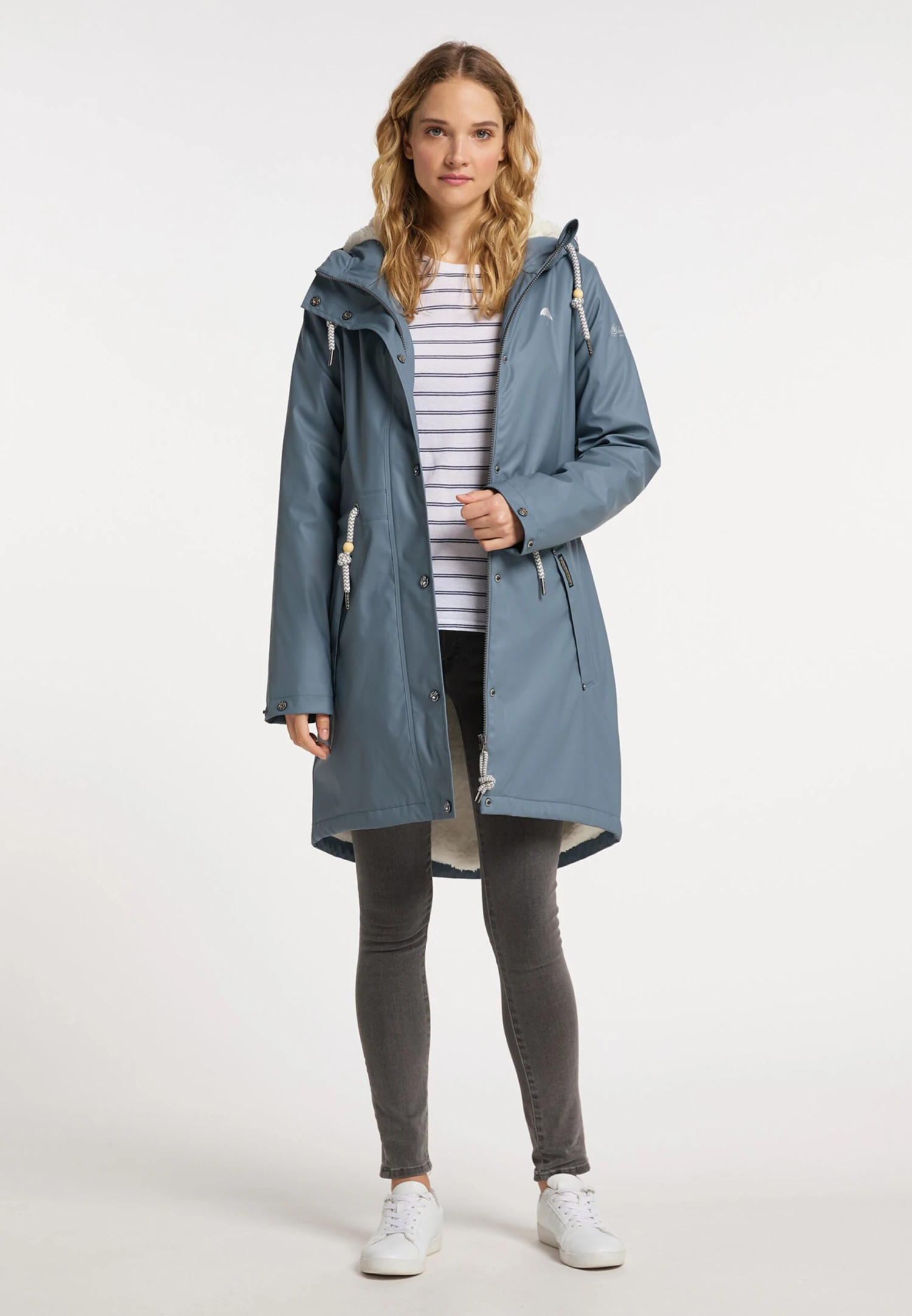 Schmuddelwedda Manteaux De Pluie Manteau Fonctionnel Femme Bleu Fumé 6 Schmuddelwedda Manteaux De Pluie Manteau Fonctionnel Femme Bleu Fumé – Image 4