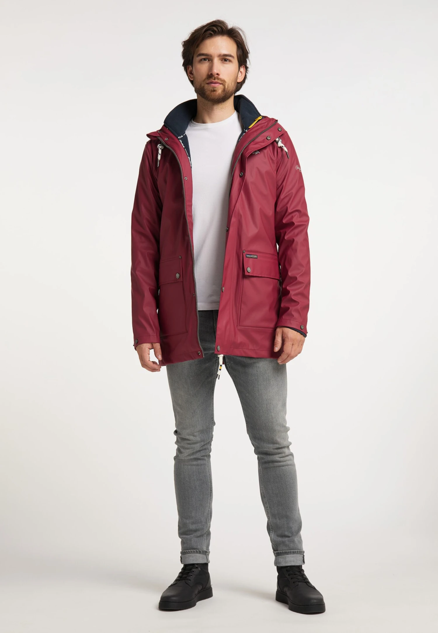 Schmuddelwedda Vestes De Mi-saison Parka Mi-saison Homme Rouge Foncé 6 Schmuddelwedda Vestes De Mi-saison Parka Mi-saison Homme Rouge Foncé – Image 4