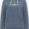 Schmuddelwedda Sweats à Capuche Sweat-shirt Hamburg Hafencity Femme Bleu Chiné