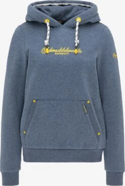 Schmuddelwedda Sweats à Capuche Sweat-shirt Hamburg Hafencity Femme Bleu Chiné