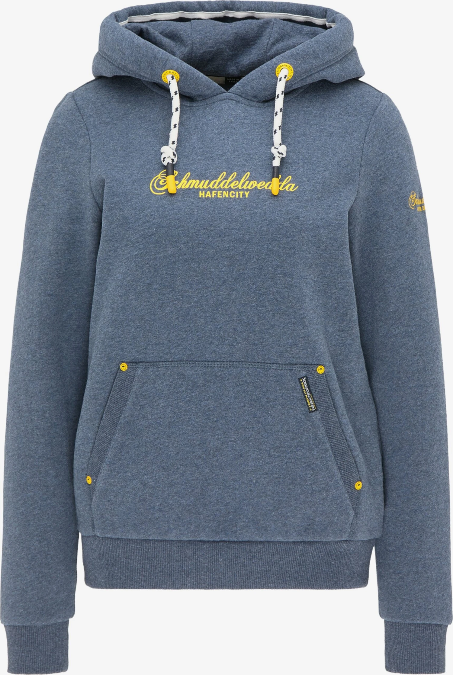Schmuddelwedda Sweats à Capuche Sweat-shirt Hamburg Hafencity Femme Bleu Chiné 3 Schmuddelwedda Sweats à Capuche Sweat-shirt Hamburg Hafencity Femme Bleu Chiné