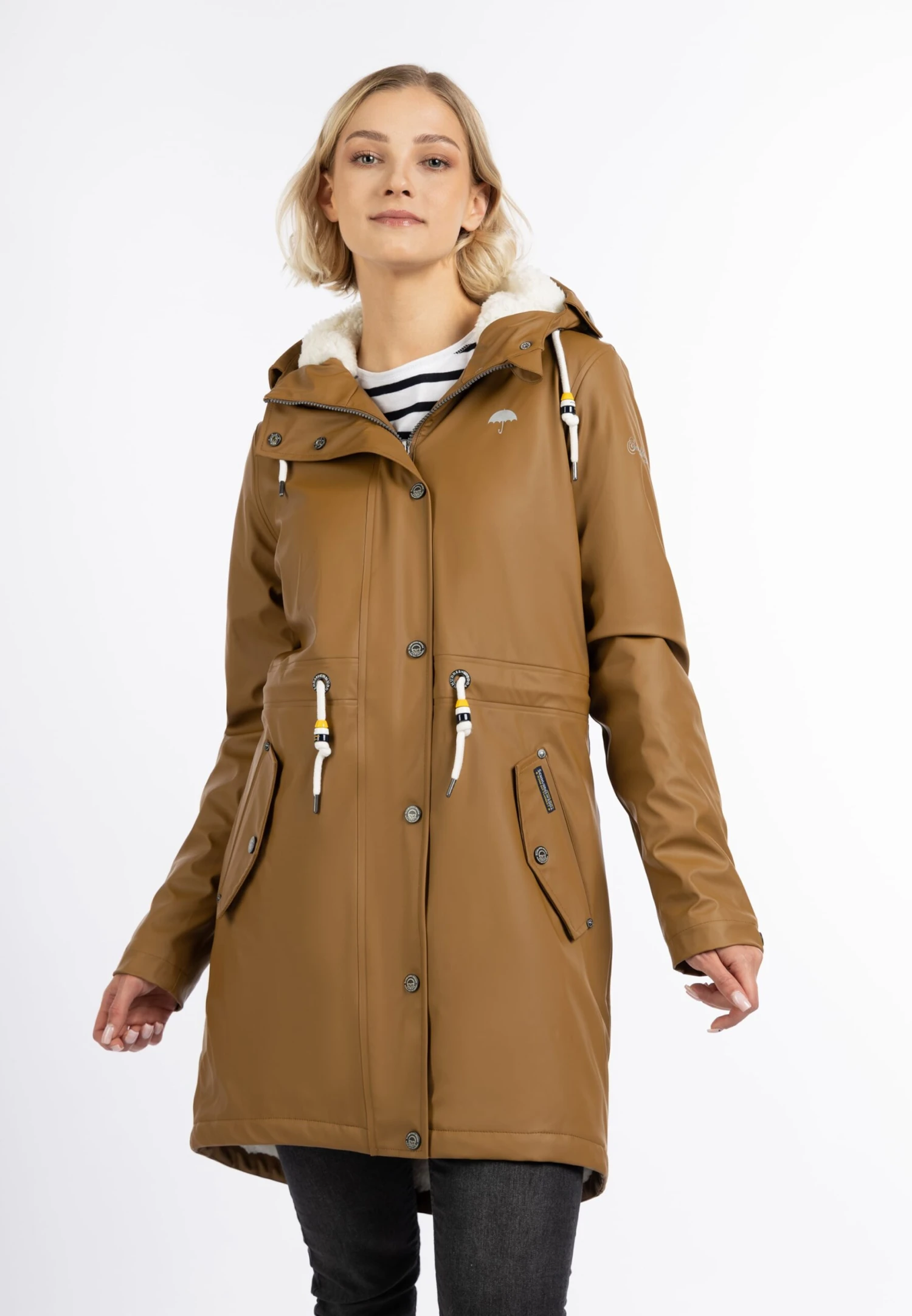 Schmuddelwedda Manteaux De Pluie Manteau Fonctionnel Femme Sable 4 Schmuddelwedda Manteaux De Pluie Manteau Fonctionnel Femme Sable – Image 2