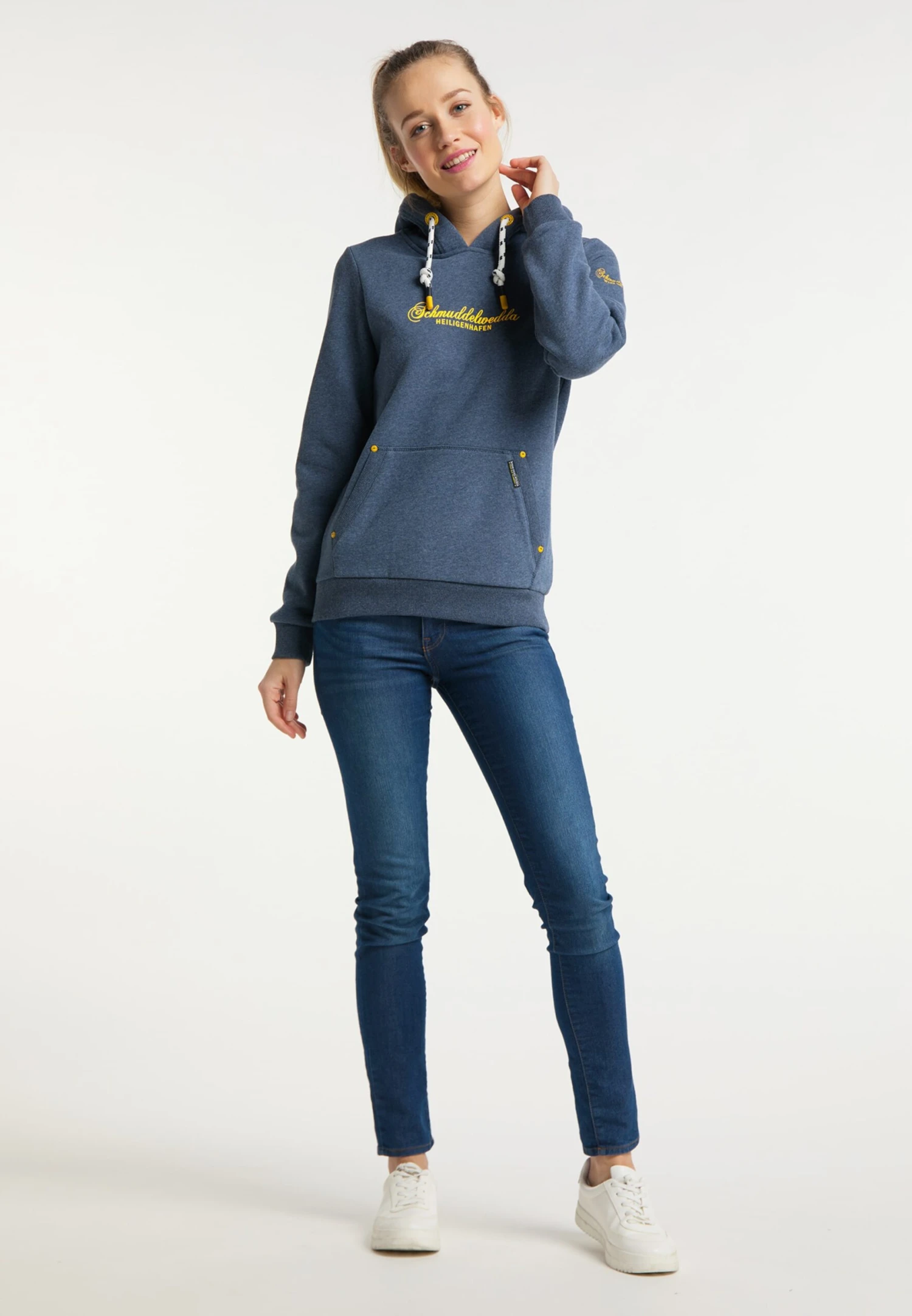Schmuddelwedda Sweats à Capuche Sweat-shirt Heiligenhafen Femme Bleu Chiné 6 Schmuddelwedda Sweats à Capuche Sweat-shirt Heiligenhafen Femme Bleu Chiné – Image 4