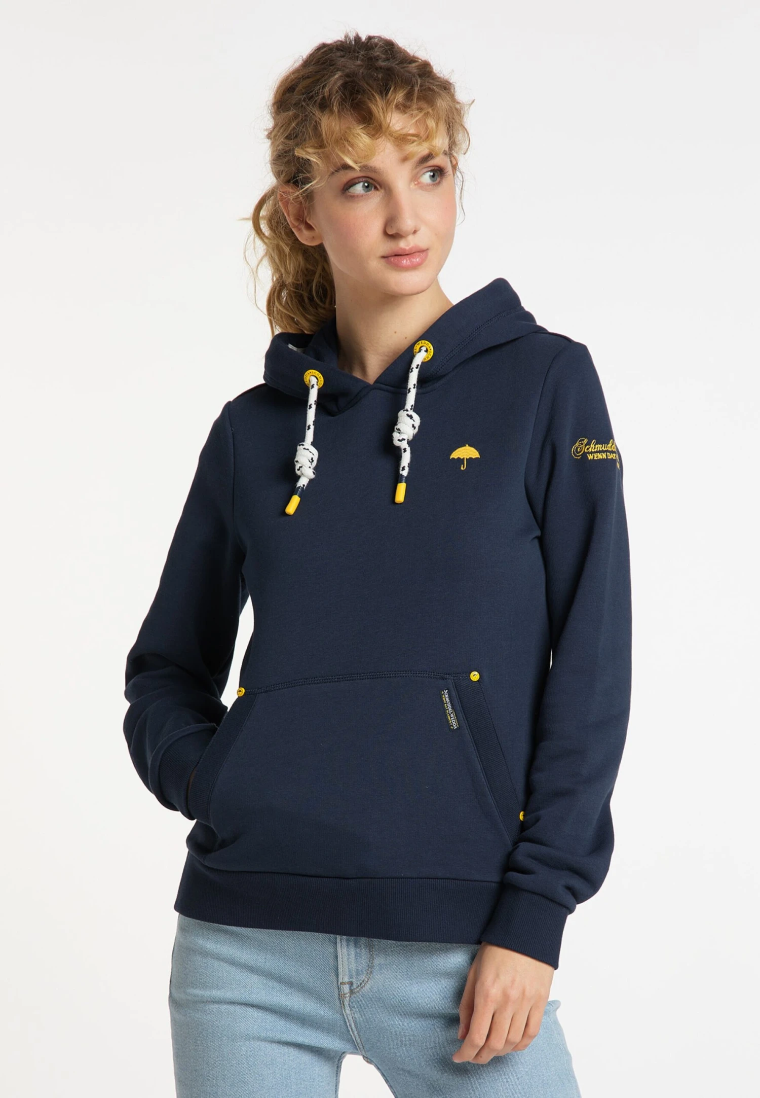 Schmuddelwedda Sweats à Capuche Sweat-shirt Femme Marine 4 Schmuddelwedda Sweats à Capuche Sweat-shirt Femme Marine – Image 2