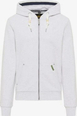 Schmuddelwedda Vestes à Capuche Veste De Survêtement Homme Blanc Chiné