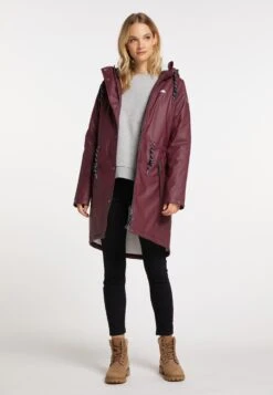 Schmuddelwedda Manteaux De Pluie Manteau Mi-saison Femme Bordeaux -Schmuddelwedda bac3c6614e9e72c97853cee31d2ab008