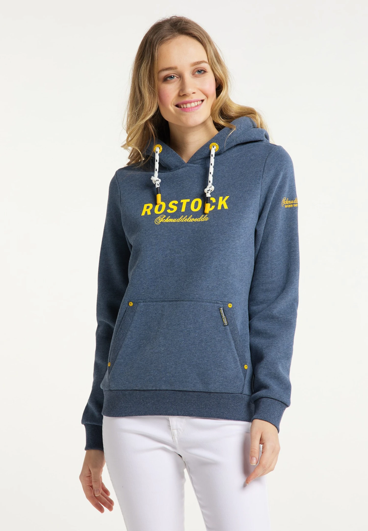 Schmuddelwedda Sweats à Capuche Sweat-shirt Rostock Femme Bleu Chiné 4 Schmuddelwedda Sweats à Capuche Sweat-shirt Rostock Femme Bleu Chiné – Image 2