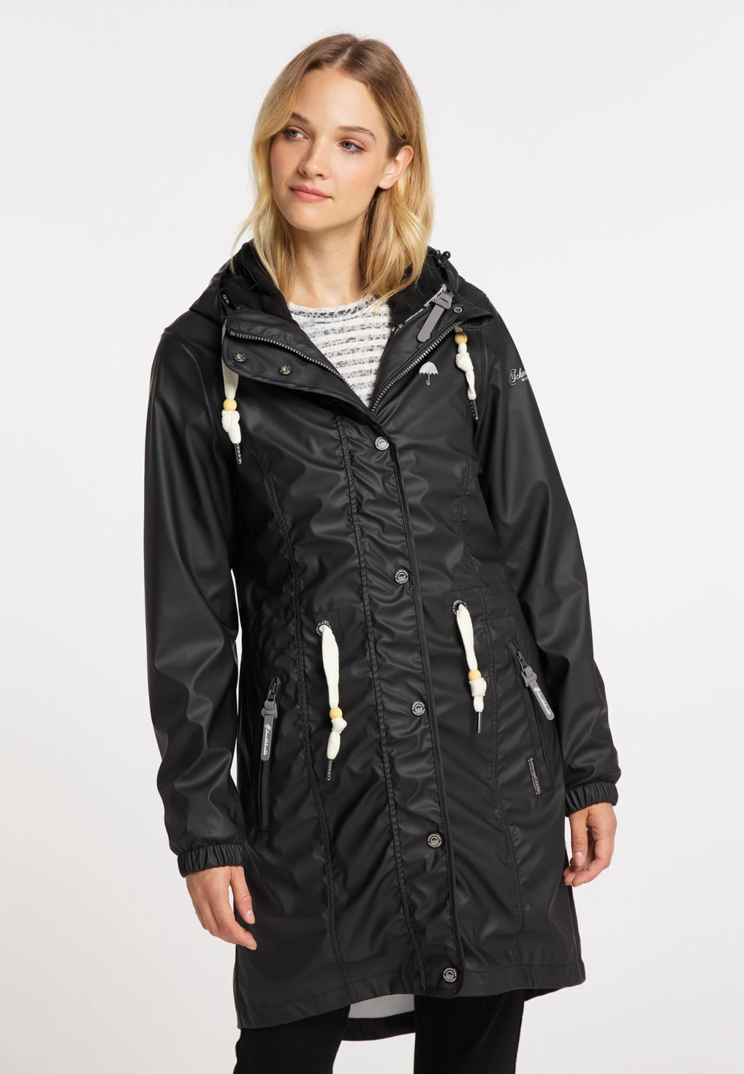 Schmuddelwedda Manteaux De Pluie Manteau Fonctionnel Femme Noir 4 Schmuddelwedda Manteaux De Pluie Manteau Fonctionnel Femme Noir – Image 2
