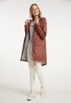 Schmuddelwedda Parkas Parka Mi-saison Femme Rouge Pastel -Schmuddelwedda c4e2a799d529c0d7dd3931f6e79248cd