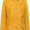 Schmuddelwedda Vestes De Mi-saison Veste Mi-saison Femme Jaune Foncé -Schmuddelwedda c5d2a6cb0ee2306795e2dcb458175921
