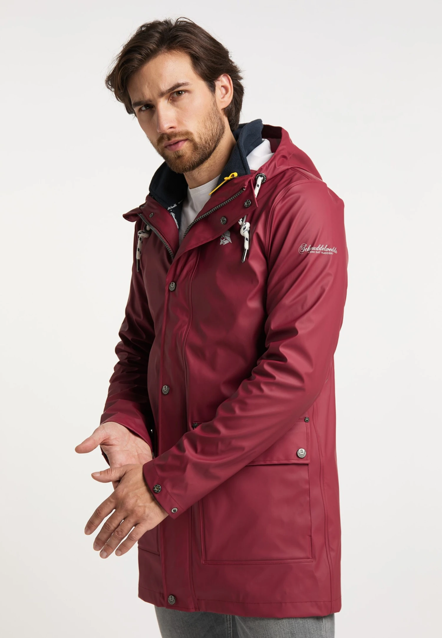 Schmuddelwedda Vestes De Mi-saison Parka Mi-saison Homme Rouge Foncé 4 Schmuddelwedda Vestes De Mi-saison Parka Mi-saison Homme Rouge Foncé – Image 2