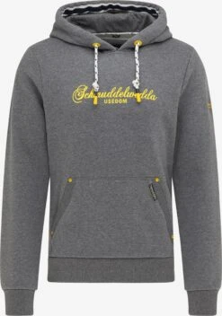 Schmuddelwedda Sweats à Capuche Sweat-shirt Usedom Homme Gris Chiné