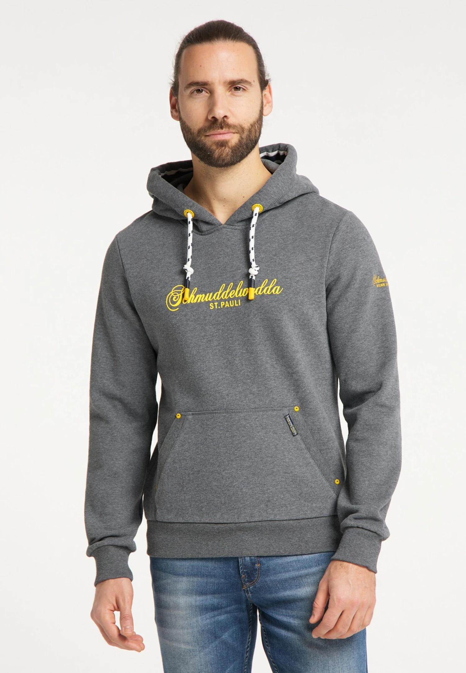 Schmuddelwedda Sweatshirts Sweat-shirt Homme Gris Chiné 4 Schmuddelwedda Sweatshirts Sweat-shirt Homme Gris Chiné – Image 2