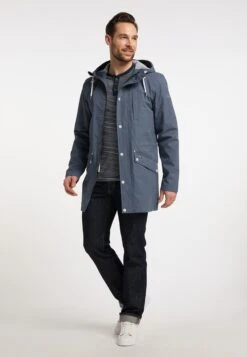Schmuddelwedda Vestes De Mi-saison Parka Mi-saison Wilowe Homme Bleu-gris -Schmuddelwedda d096495d902ebe64b80d5b9791b012d1