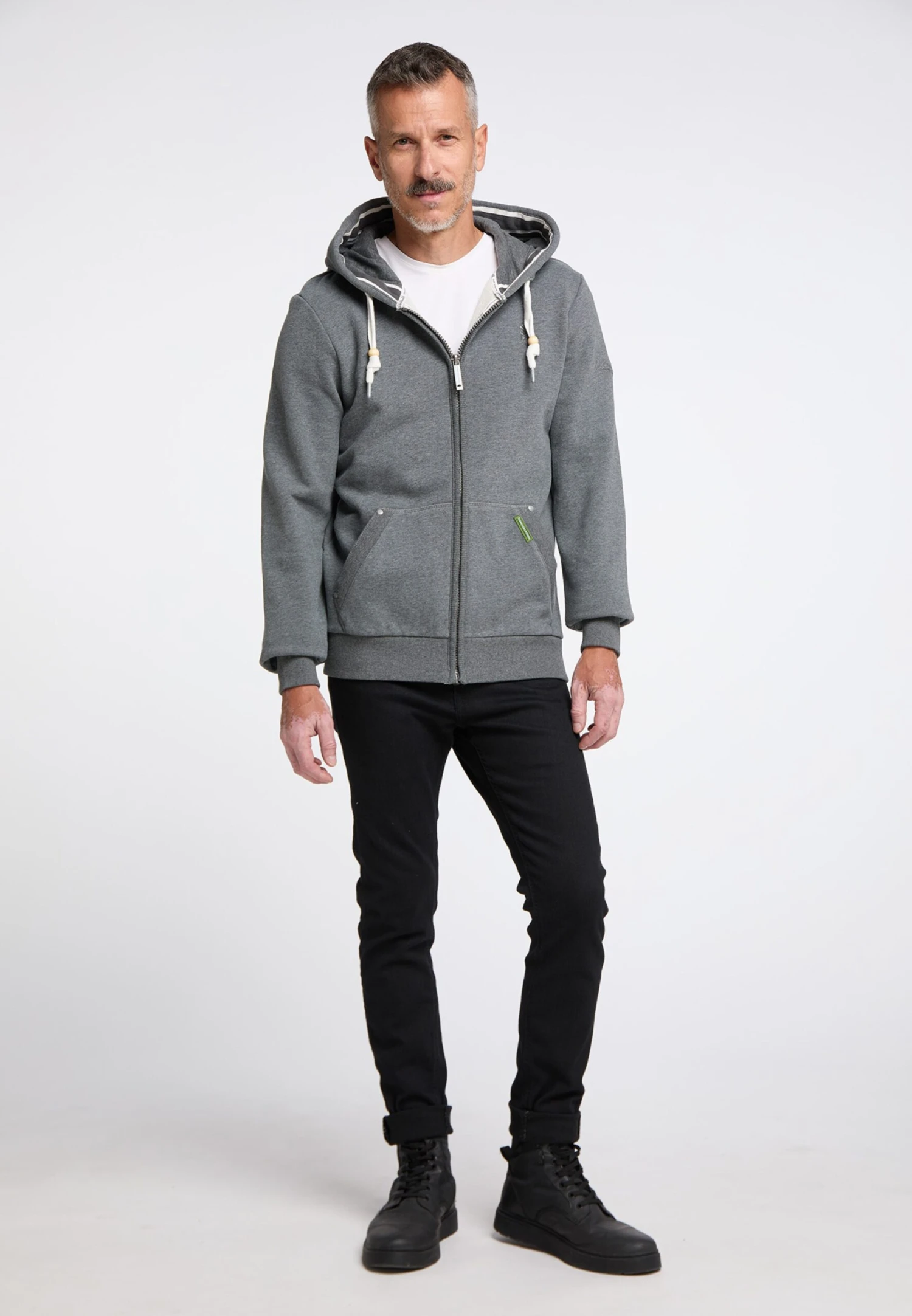 Schmuddelwedda Vestes à Capuche Veste De Survêtement Homme Gris Chiné 6 Schmuddelwedda Vestes à Capuche Veste De Survêtement Homme Gris Chiné – Image 4