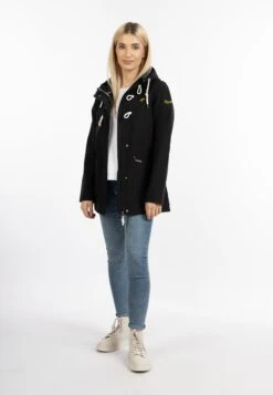 Schmuddelwedda Manteaux Courts Manteau Mi-saison Femme Noir -Schmuddelwedda ded5e5c67fdee889edb42f213b8914c8