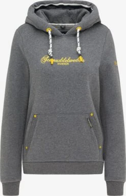 Schmuddelwedda Sweats à Capuche Sweat-shirt Duhnen Femme Gris Chiné