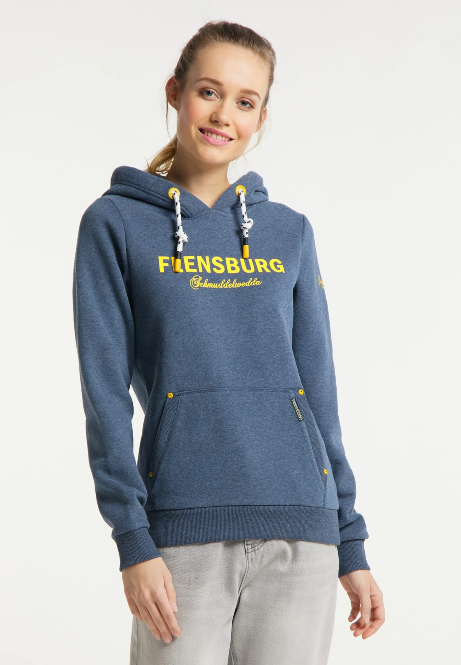 Schmuddelwedda Sweats à Capuche Sweat-shirt Flensburg Femme Bleu Chiné 4 Schmuddelwedda Sweats à Capuche Sweat-shirt Flensburg Femme Bleu Chiné – Image 2