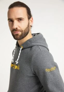 Schmuddelwedda Sweats à Capuche Sweat-shirt Usedom Homme Gris Chiné -Schmuddelwedda e7ba945648936d548ac7f664bcfb4c1a