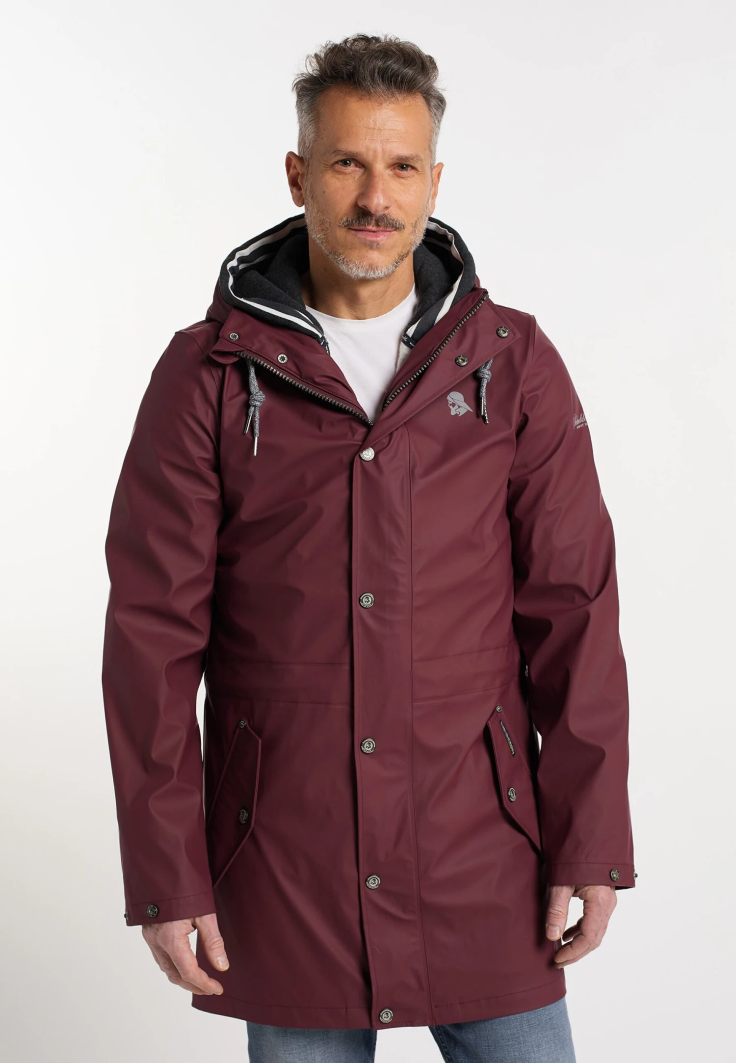 Schmuddelwedda Vestes De Mi-saison Parka Mi-saison Homme Bordeaux 4 Schmuddelwedda Vestes De Mi-saison Parka Mi-saison Homme Bordeaux – Image 2