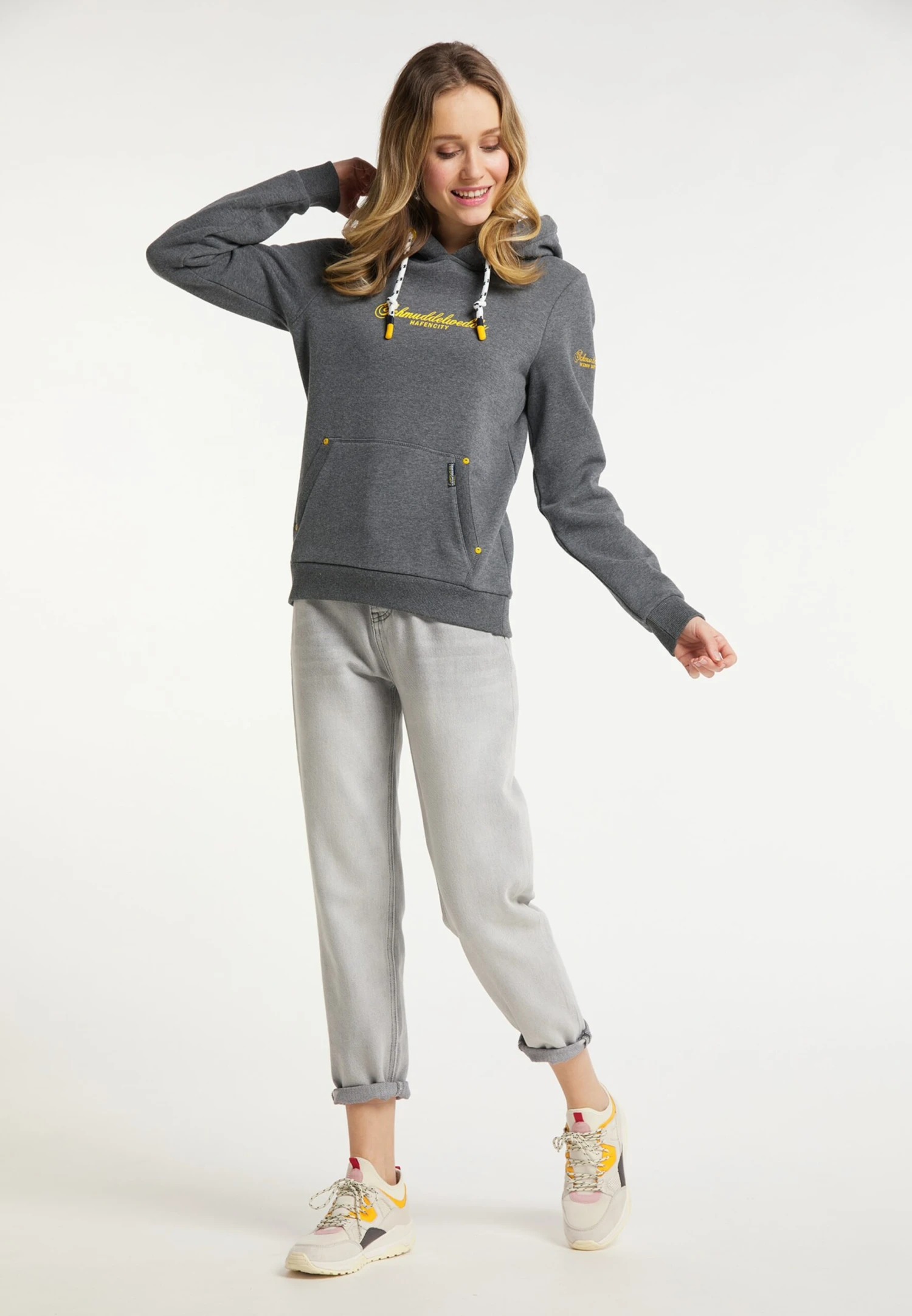 Schmuddelwedda Sweats à Capuche Sweat-shirt Hamburg Hafencity Femme Gris Chiné 6 Schmuddelwedda Sweats à Capuche Sweat-shirt Hamburg Hafencity Femme Gris Chiné – Image 4