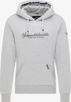 Schmuddelwedda Sweats à Capuche Sweat-shirt Homme Gris Clair