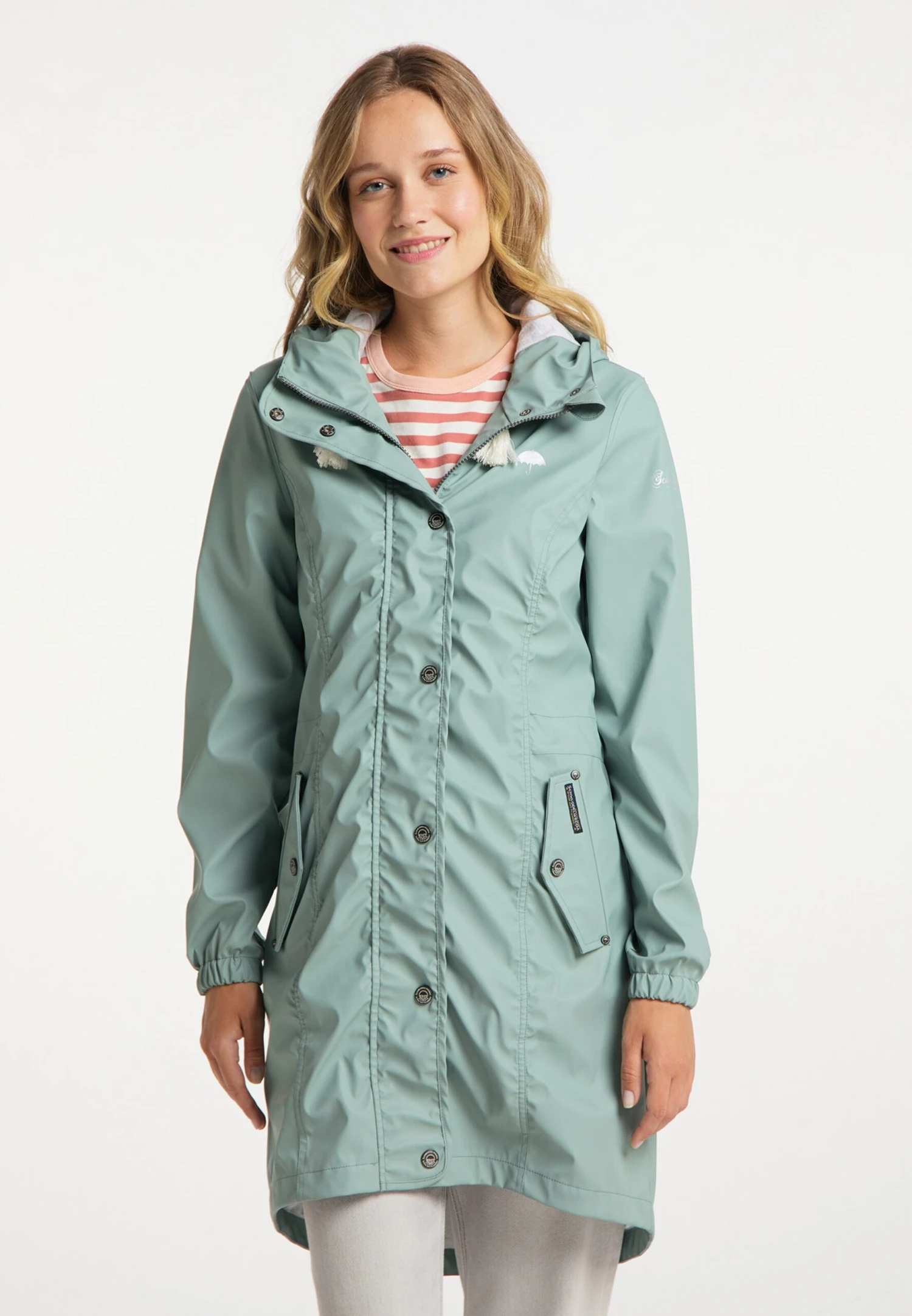 Schmuddelwedda Manteaux De Pluie Manteau Mi-saison Femme Vert 4 Schmuddelwedda Manteaux De Pluie Manteau Mi-saison Femme Vert – Image 2