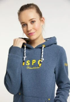 Schmuddelwedda Sweats à Capuche Sweat-shirt Sankt Peter-Ording Femme Bleu Chiné -Schmuddelwedda f69960f284aa5232388a69c9bebb47a2