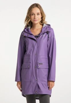 Schmuddelwedda Manteaux De Pluie Manteau Mi-saison Femme Violet -Schmuddelwedda f74235ecfb4d48d8d1c83c0522409a05