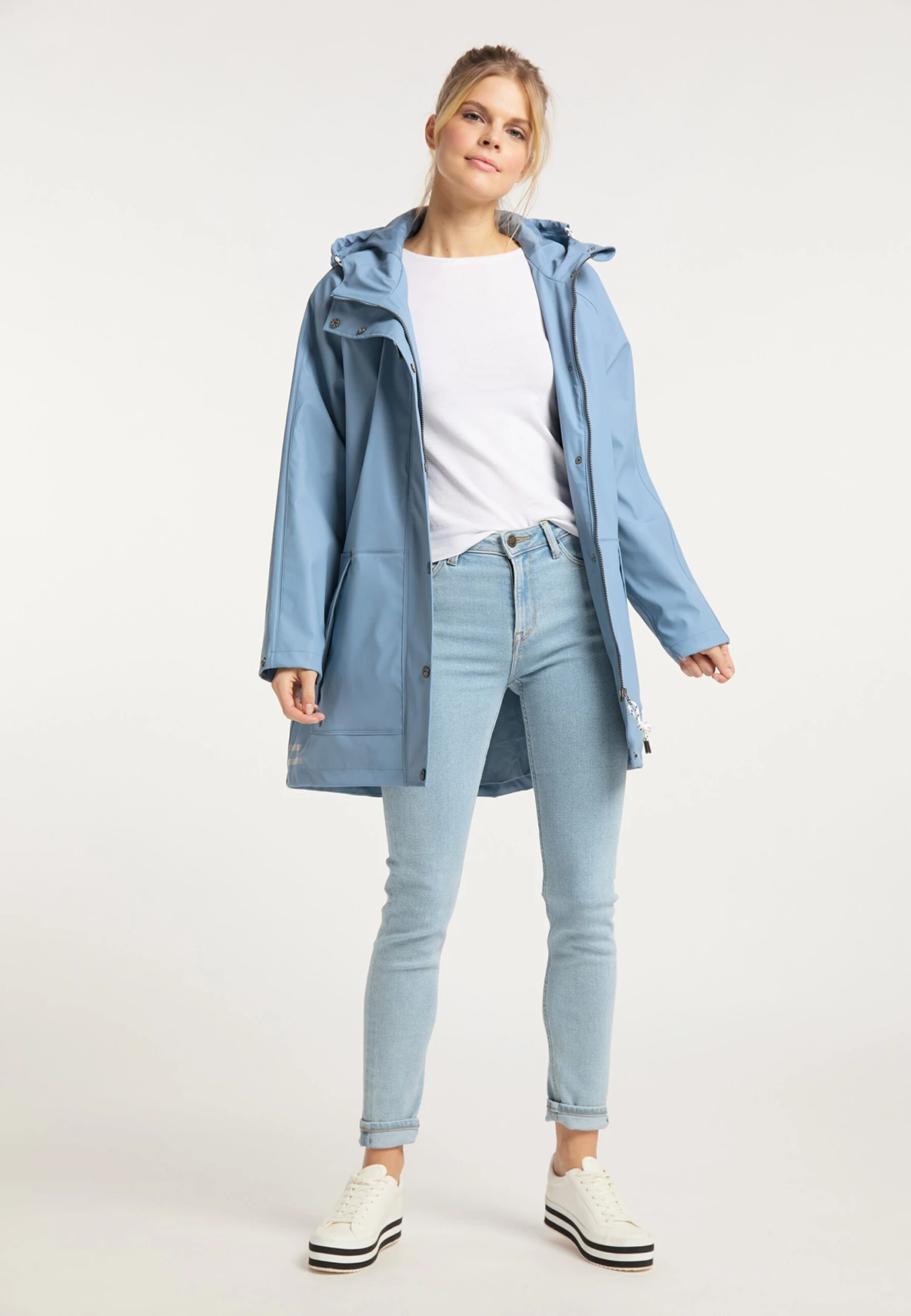 Schmuddelwedda Manteaux De Pluie Manteau Fonctionnel Femme Bleu Clair 6 Schmuddelwedda Manteaux De Pluie Manteau Fonctionnel Femme Bleu Clair – Image 4