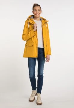 Schmuddelwedda Vestes De Mi-saison Veste Mi-saison Femme Jaune Foncé -Schmuddelwedda f8c8c7c04460039086917f95cb9f65c3