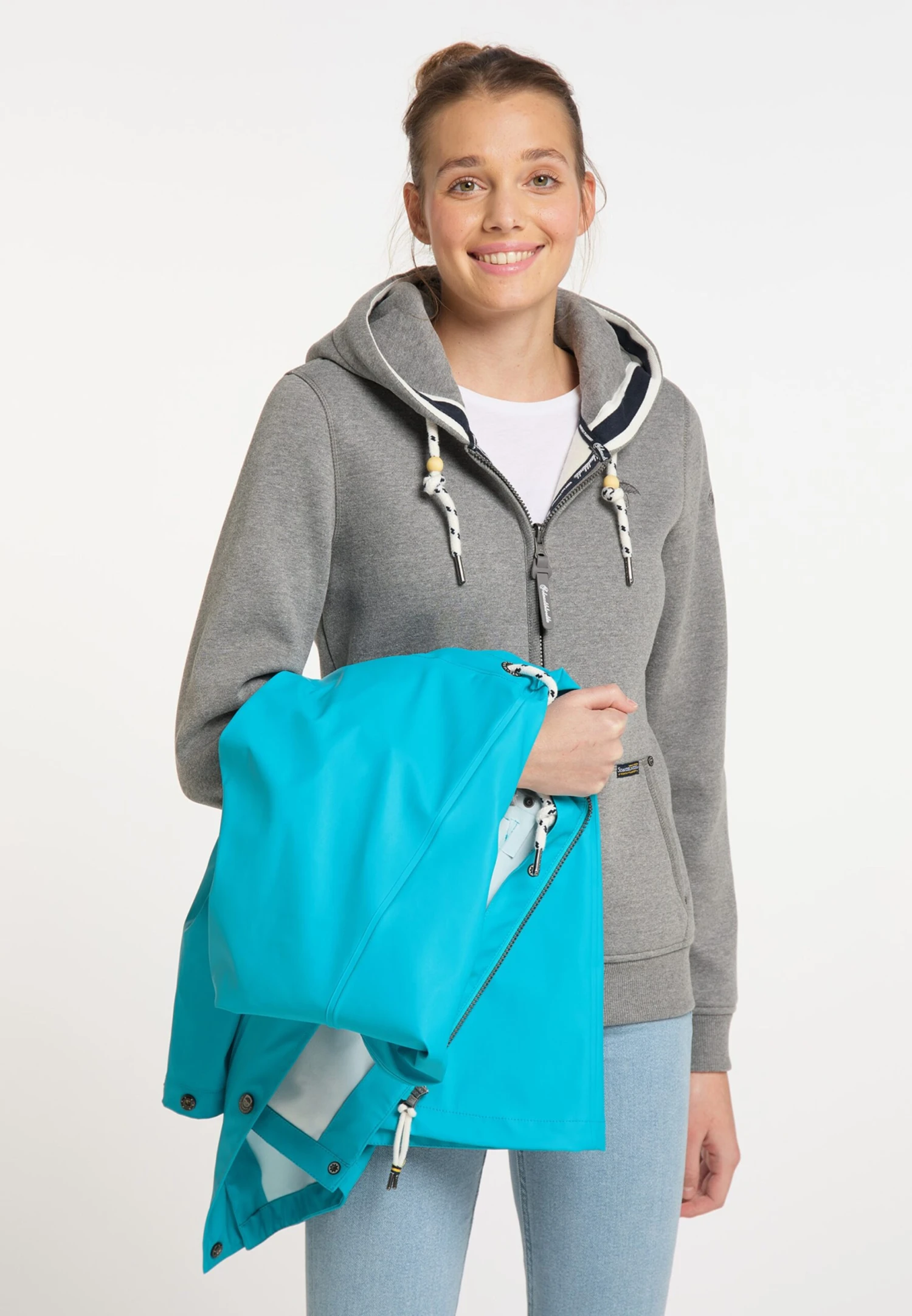 Schmuddelwedda Manteaux De Pluie Manteau Fonctionnel Femme Bleu 5 Schmuddelwedda Manteaux De Pluie Manteau Fonctionnel Femme Bleu – Image 3