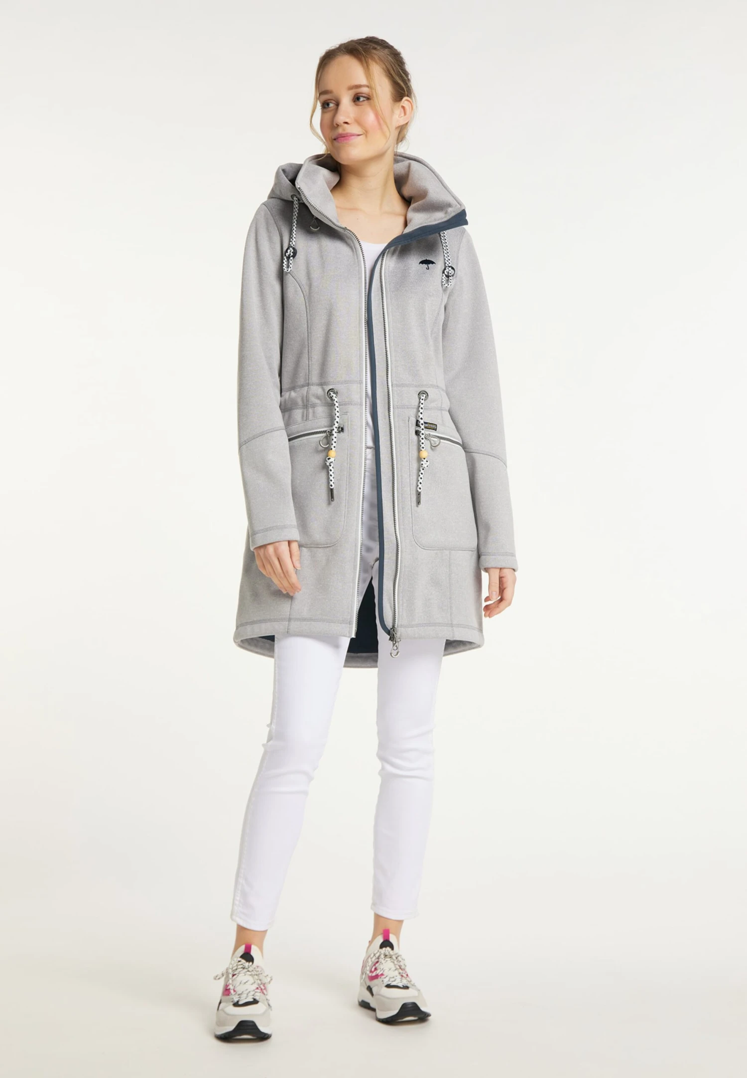 Schmuddelwedda Parkas Parka Mi-saison Femme Gris Chiné 6 Schmuddelwedda Parkas Parka Mi-saison Femme Gris Chiné – Image 4