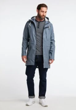 Schmuddelwedda Vestes De Mi-saison Parka Mi-saison Homme Bleu-gris -Schmuddelwedda ff4f7c549d3a484cb355fa1d86143a7b